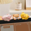 CharmCritters β Pink Pig & Cat Mini Desktop Decoration Toys