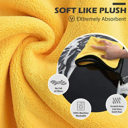 Premium Car Cleaning Towels – Thick Microfiber Cloths for Washing, Drying &amp; Polishing