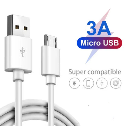 Micro USB Cable 3A Fast Charging &amp; Data Transfer – Durable and Reliable