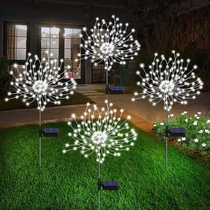 Solar LED Firework Fairy Lights – Outdoor Garden Decoration for Lawn, Pathway & Festive Events