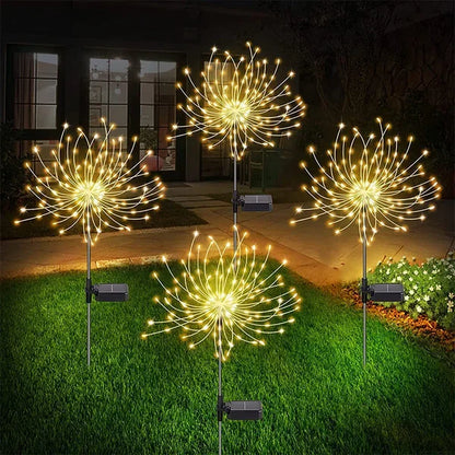 Solar LED Firework Fairy Lights – Outdoor Garden Decoration for Lawn, Pathway & Festive Events