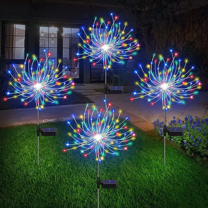 Solar LED Firework Fairy Lights – Outdoor Garden Decoration for Lawn, Pathway & Festive Events