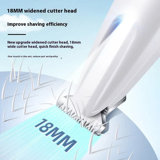 Upgrade Dog Paw Trimmer with LED Light – Waterproof Portable Pet Hair Clipper with Display &amp; 18mm Widened Blade