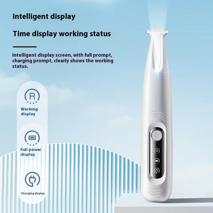 Upgrade Dog Paw Trimmer with LED Light – Waterproof Portable Pet Hair Clipper with Display &amp; 18mm Widened Blade