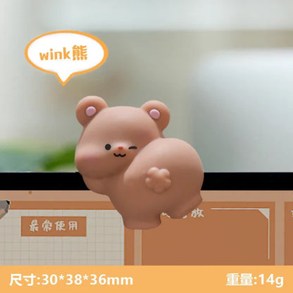 CharmCritters – Pink Pig &amp; Cat Mini Desktop Decoration Toys