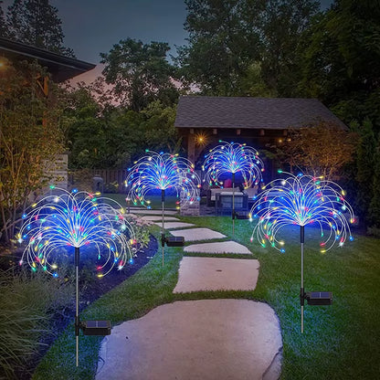 Solar LED Firework Fairy Lights – Outdoor Garden Decoration for Lawn, Pathway & Festive Events